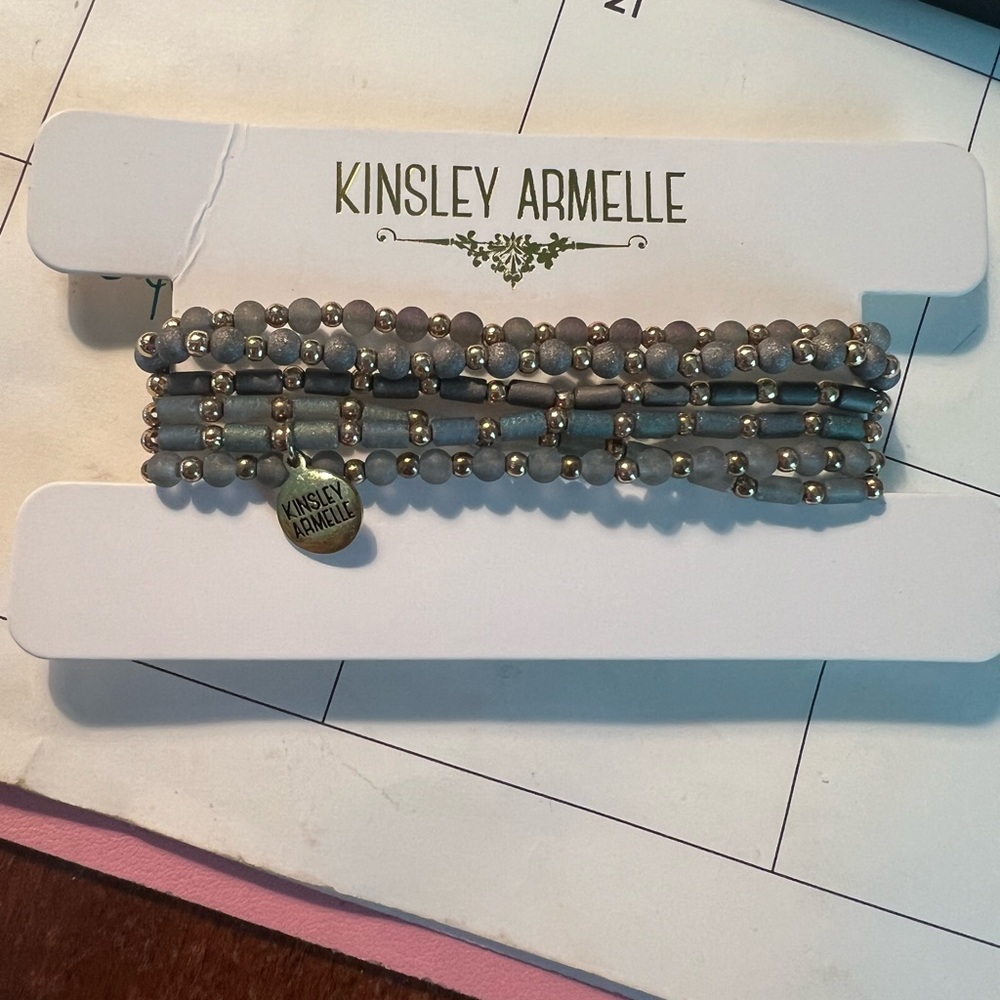 Kinsley Armelle Gray Beaded Bracelet